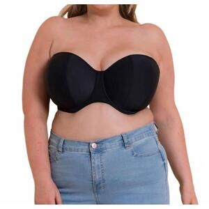 NEW CURVY KATE luxe strapless multiway bra in jet black